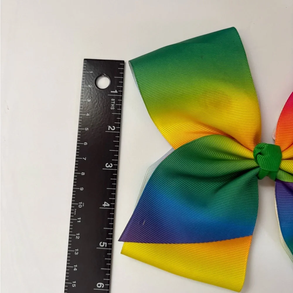 Vibrant Rainbow Hair Bow